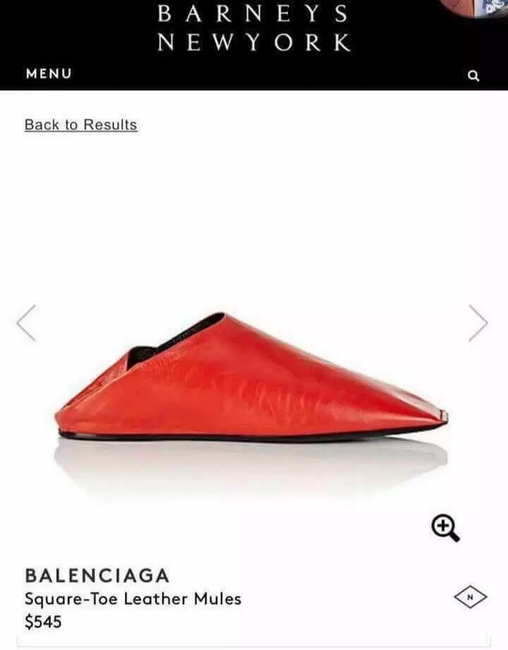 The Balenciaga red mules.