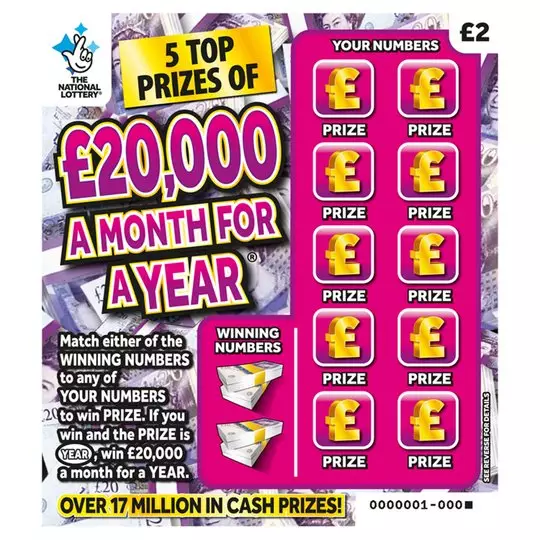 Here's the scratchcard he bought.