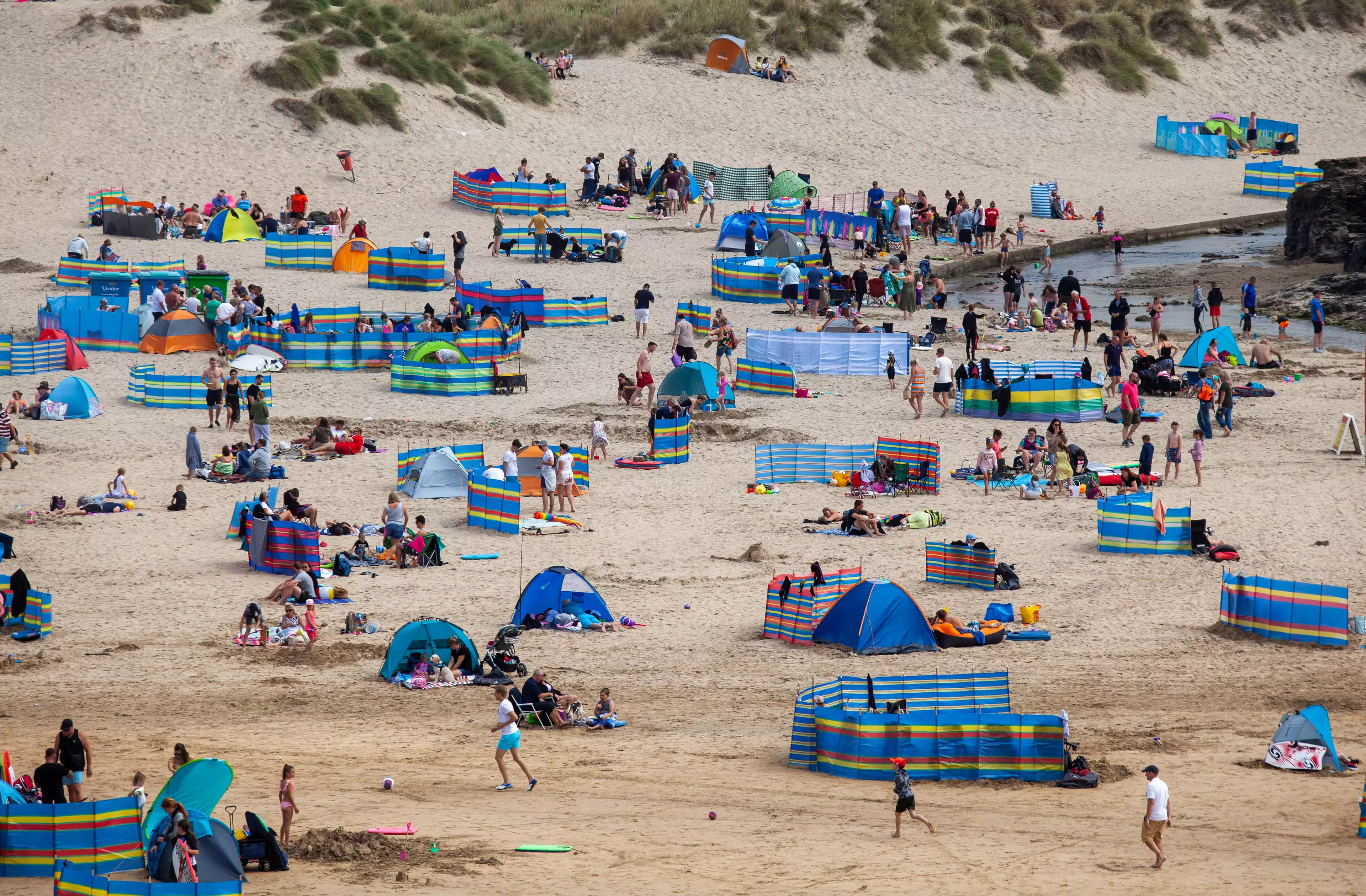 Cornwall's beaches have been packed recently.
