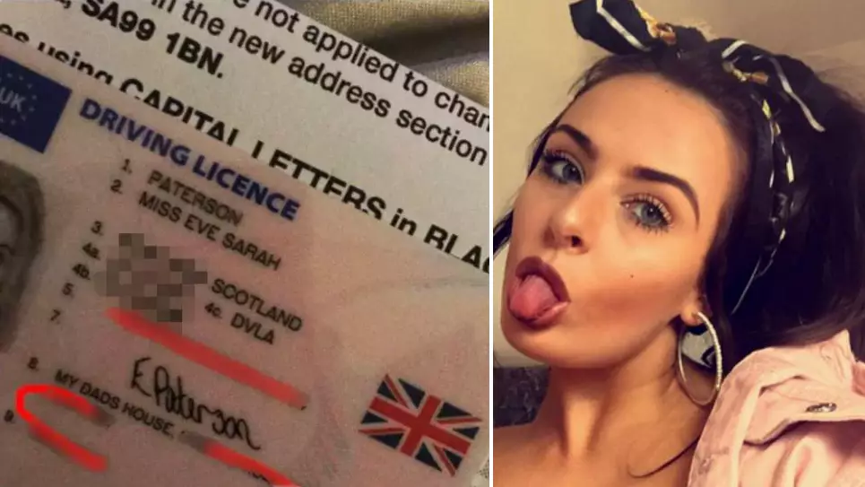 Woman Accidentally Writes ‘My Dad’s House’ For Her Driver’s Licence Address