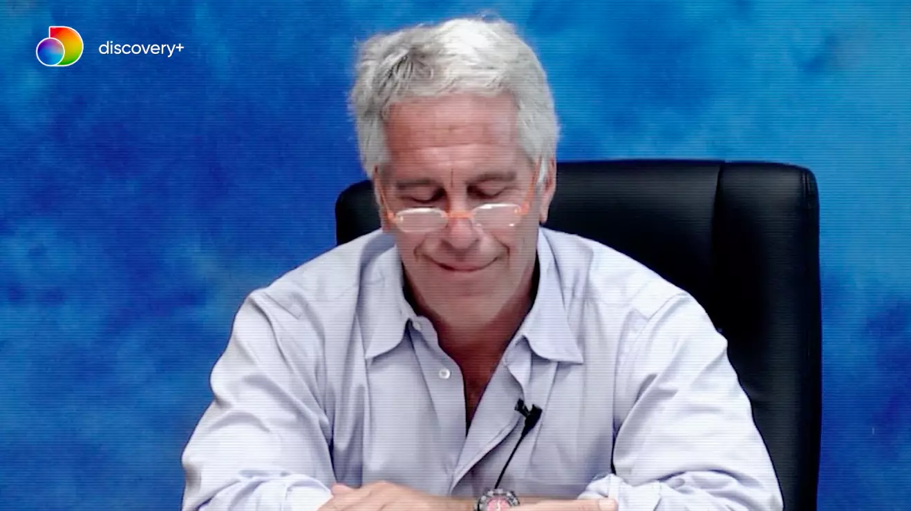Epstein is shown smiling as he denies procuring underage girls for sex (