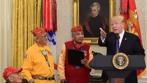 Trump Makes ‘Pocahontas’ Jibe While Honoring Native American Code Talkers