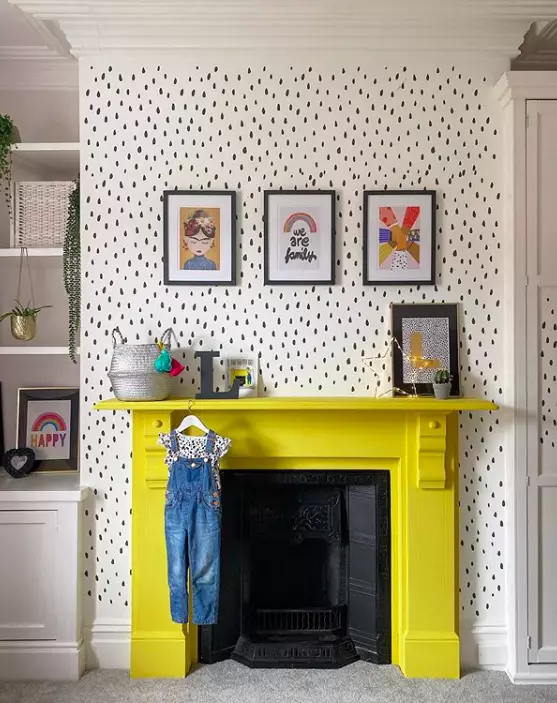 Rachael paired the monochrome look with a pop of colour in her daughter's bedroom (