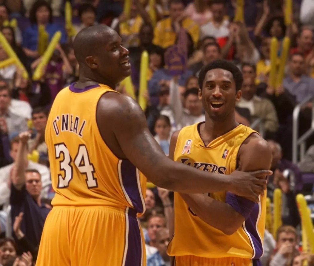 Shaq and Kobe Bryant pictured during their time together in Los Angeles.