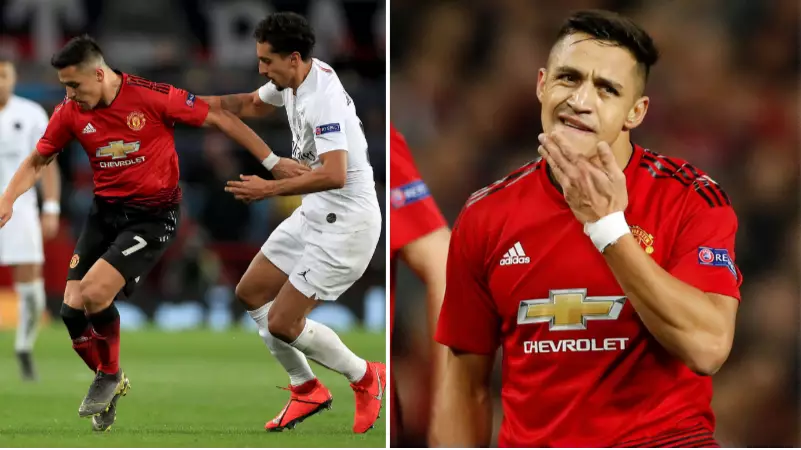 Alexis Sanchez Unhappy With His Manchester United Teammates For Collapsing Against PSG