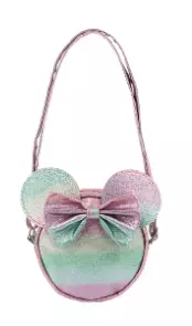 We're obsessed with this glittery Minnie bag (
