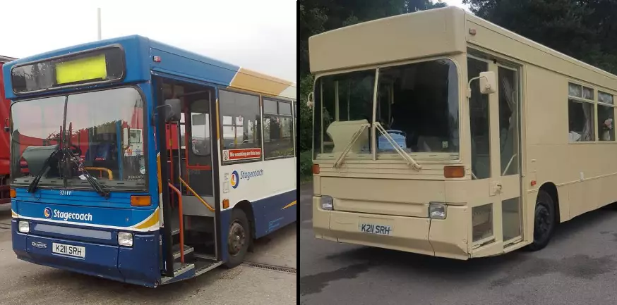 This Clever Couple Converted An Old Bus Into An Amazing Motorhome