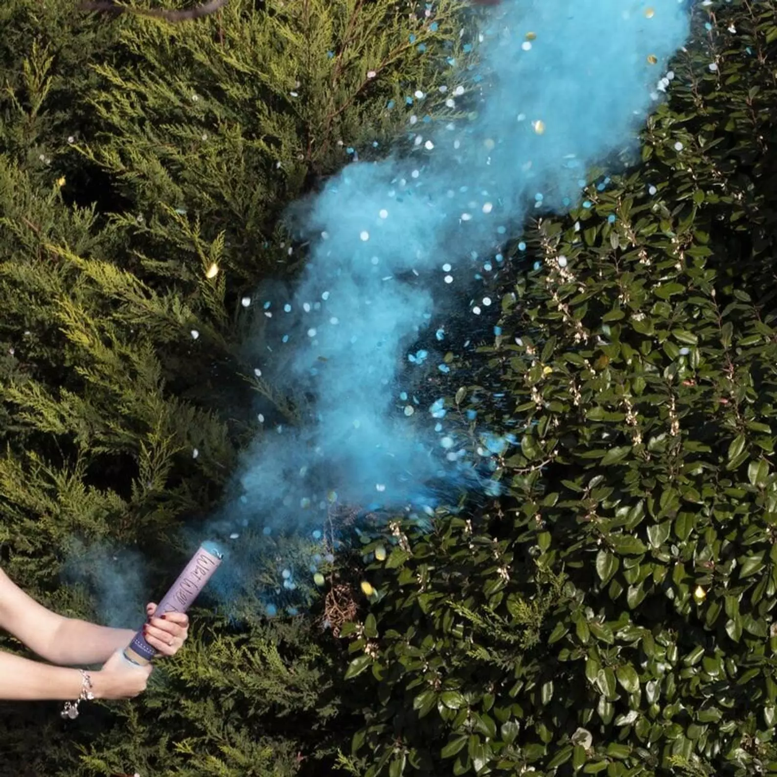 Gender reveal smoke cannons can be bought for less than £5.