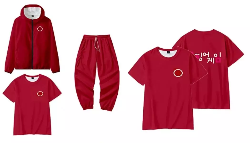 Squid Game red tracksuit on Amazon. (