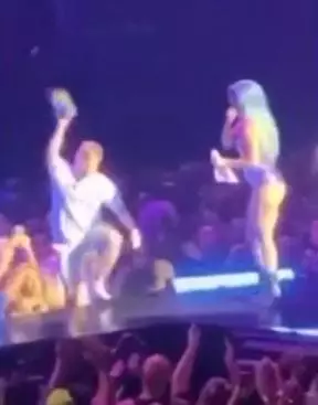 Gaga spurred the guy to return to the stage.