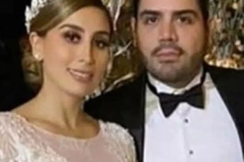 The newlyweds: El Chapo's daughter Alejandrina Gisselle Guzman and her husband Edgar Cazares.