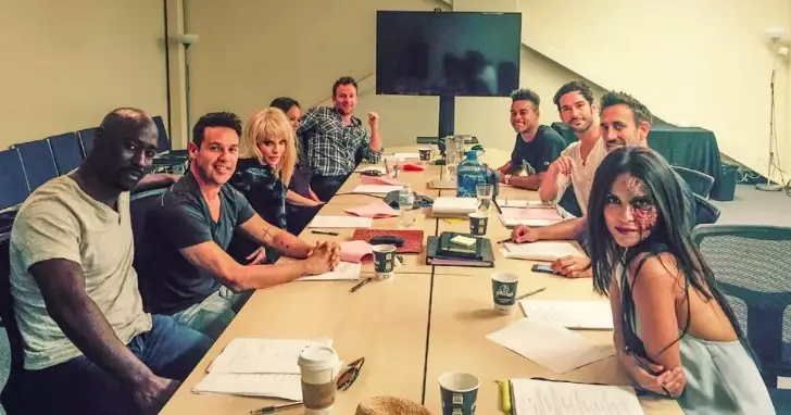 The Lucifer cast at their first ever table read (
