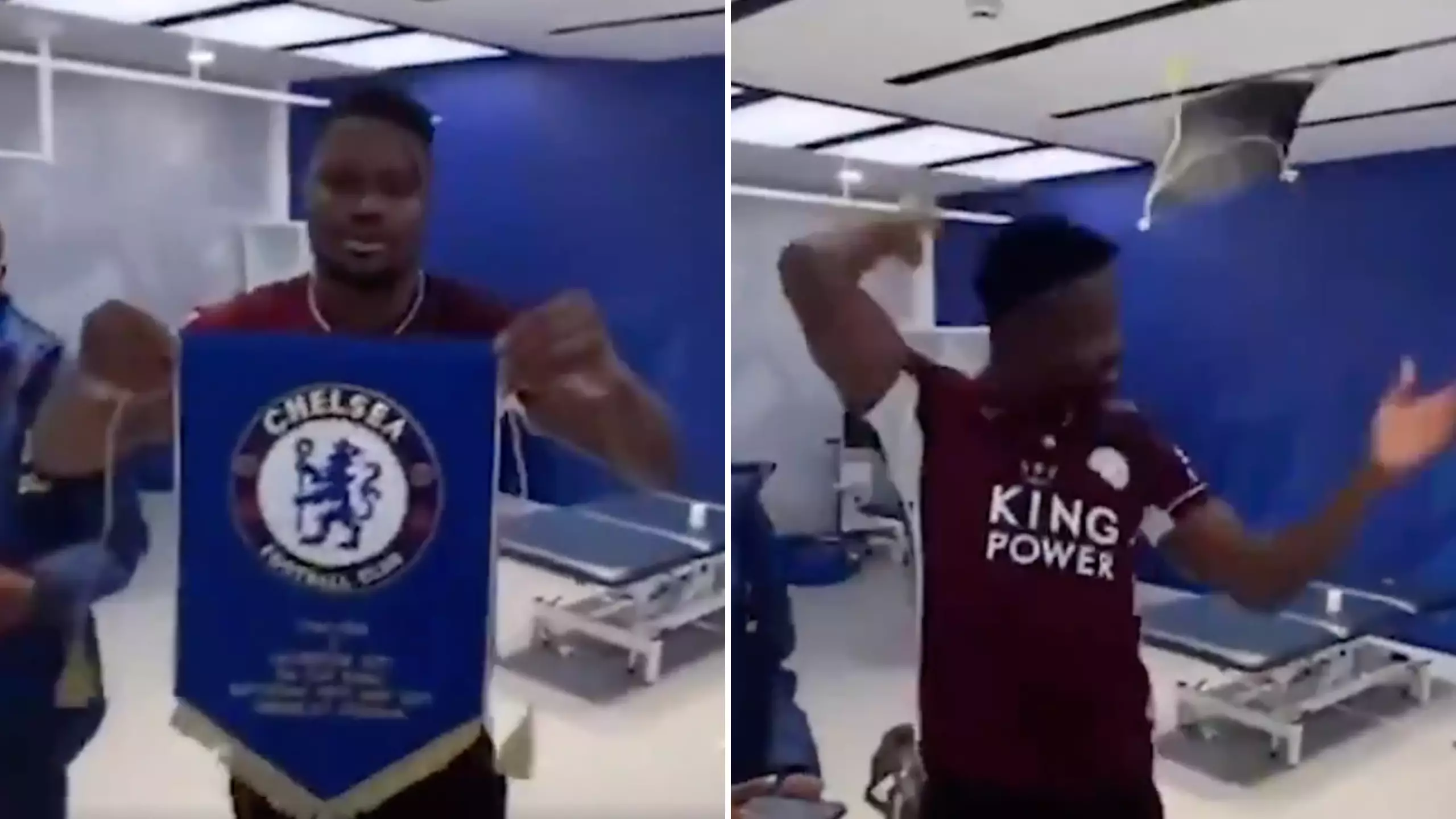 Footage Of 'Disrespectful' Daniel Amartey Throwing Chelsea's Pennant To The Floor Has Emerged