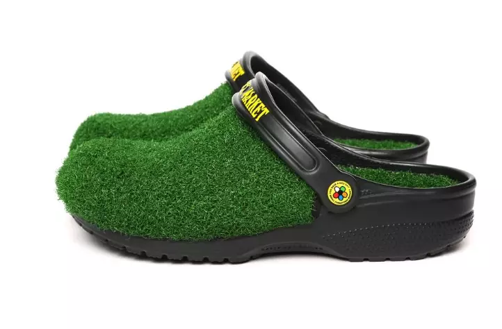 Astro turf Crocs, for that 'walking on grass' feeling.