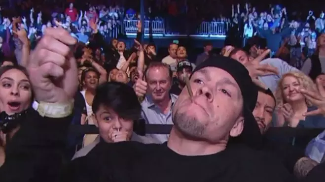 Nate Diaz Casually Sparks Up A Joint On Live TV