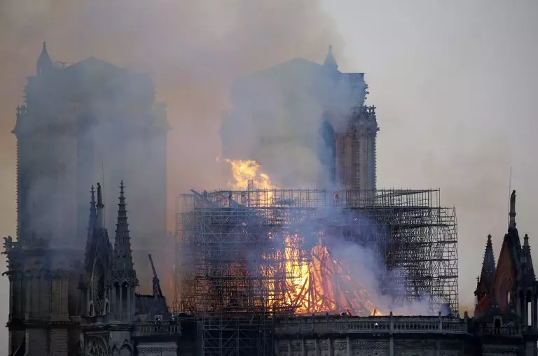 Lesley Rowan thought she could see Jesus in the flames at Notre-Dame cathedral.