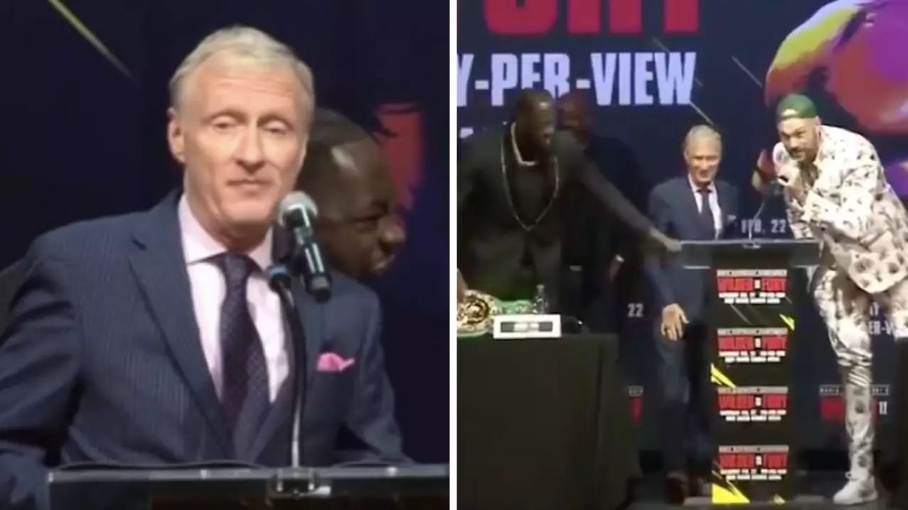 Deontay Wilder Scares The Life Out Of Announcer At Press Conference, Tyson Fury Doesn't Flinch