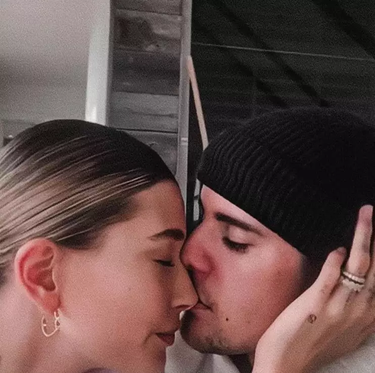 Bieber with wife Hailey, who he married in 2019 (