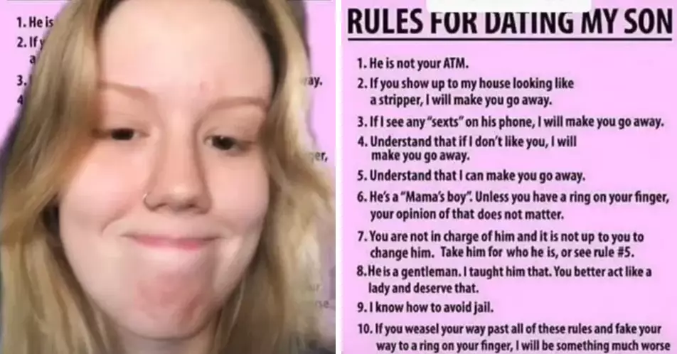Woman Discovers Boyfriend's Mum Has A Shocking 'Rules For Dating My Son' List