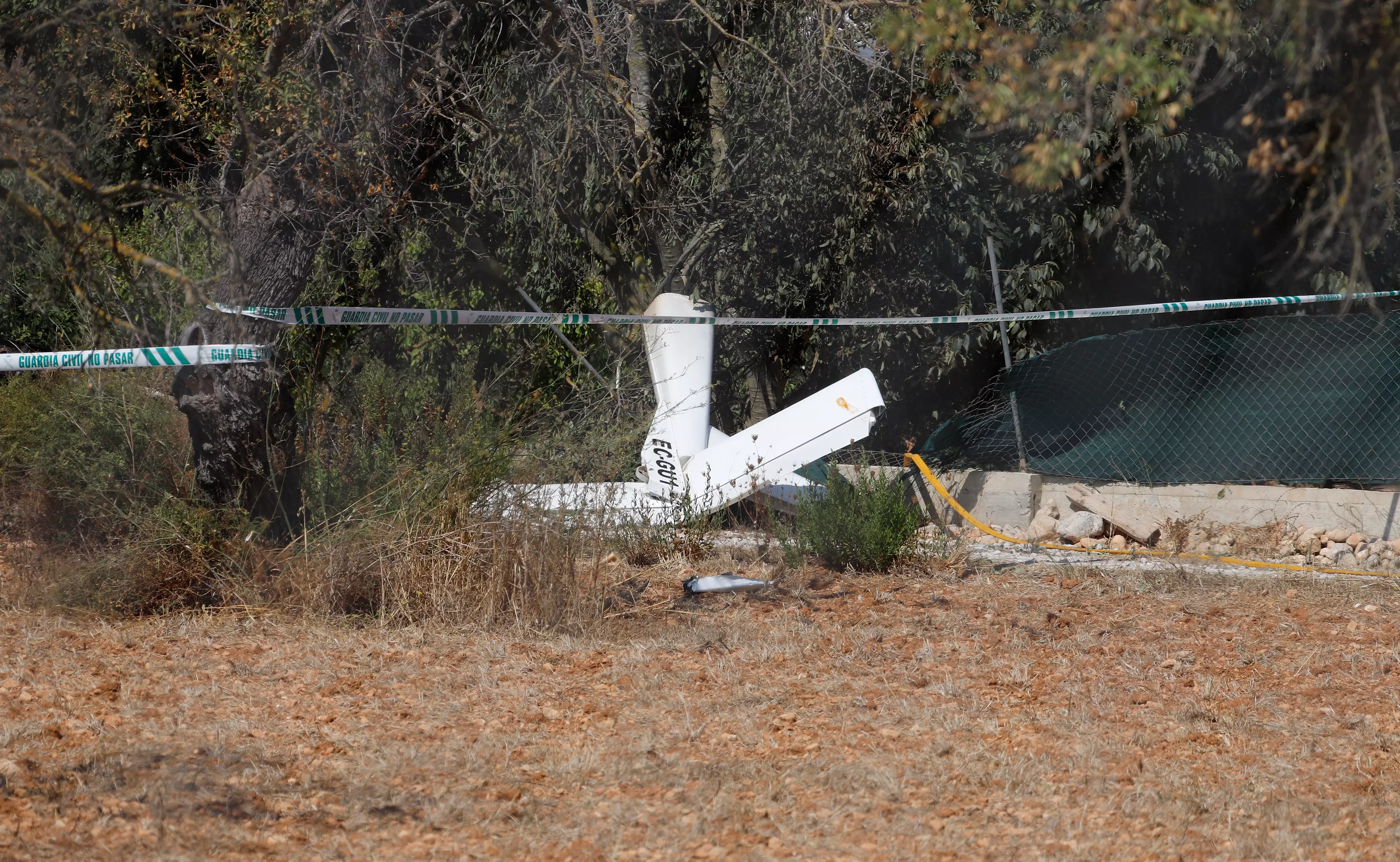 Wreckage from the collision between a helicopter and microlight plane was found in Inca, Majorca.