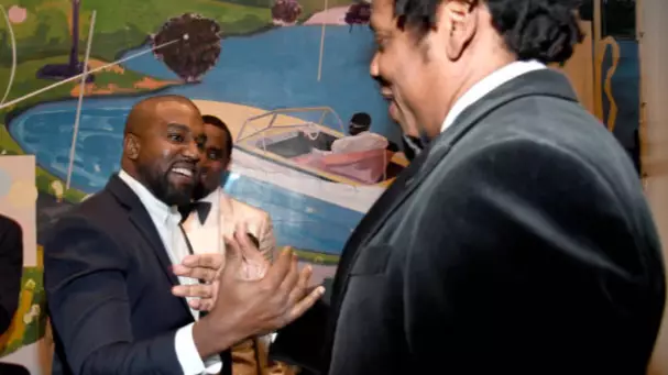 Jay Z And Kanye West Reunite At Diddy's 50th Birthday Party 