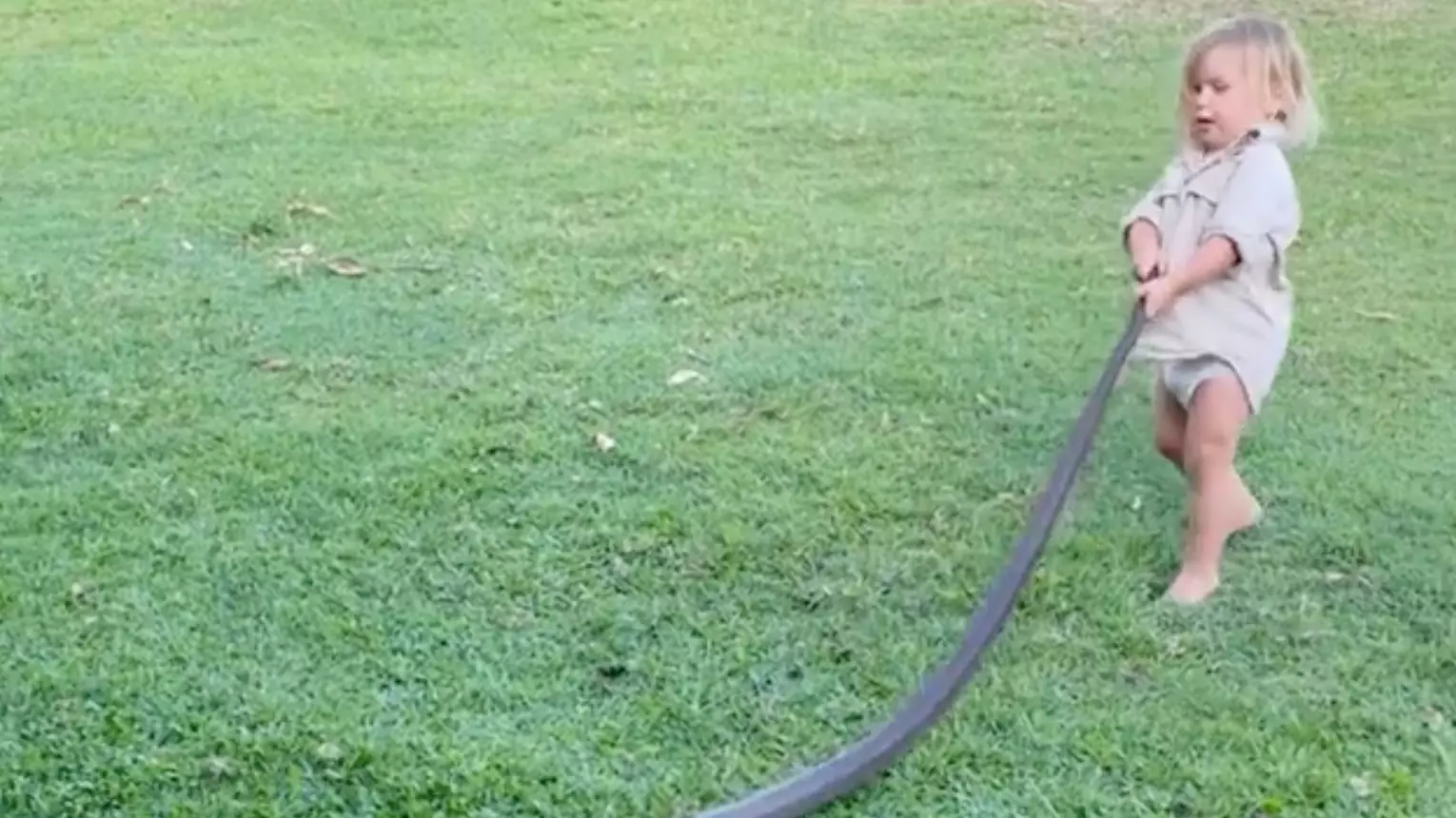 Aussie Croc Hunter Matt Wright Teaches Toddler Son How To Handle Snakes