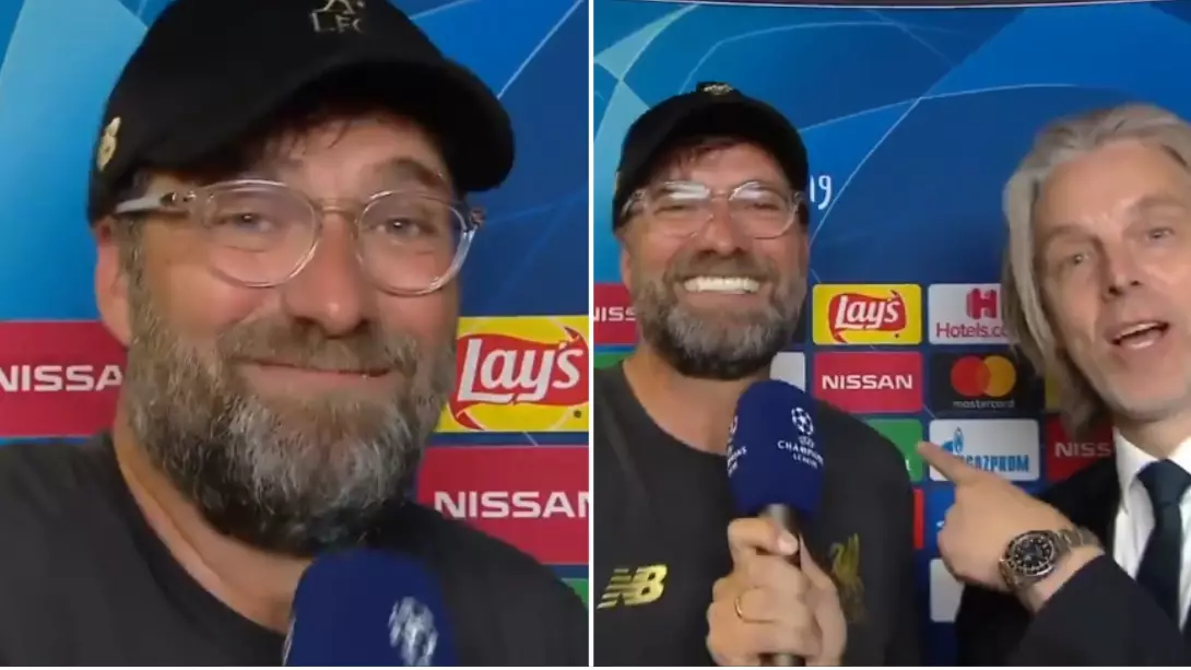Jurgen Klopp Sings "Lets Talk About Six, Baby" During His Post-Match Interview