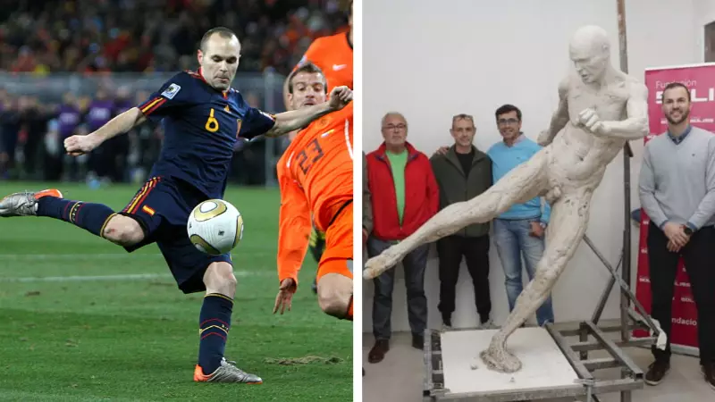 Andres Iniesta Honoured With Naked Statue To Celebrate 2010 World Cup Winning Goal 