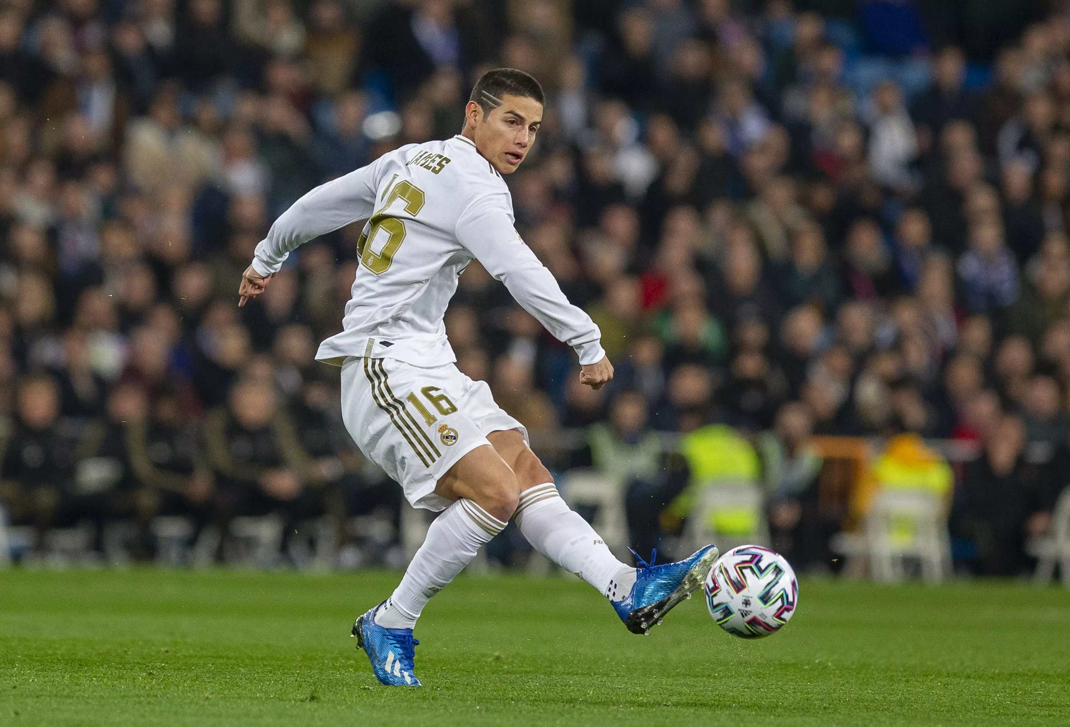 Rodriguez in a rare appearance for Real this season. Image: PA Images