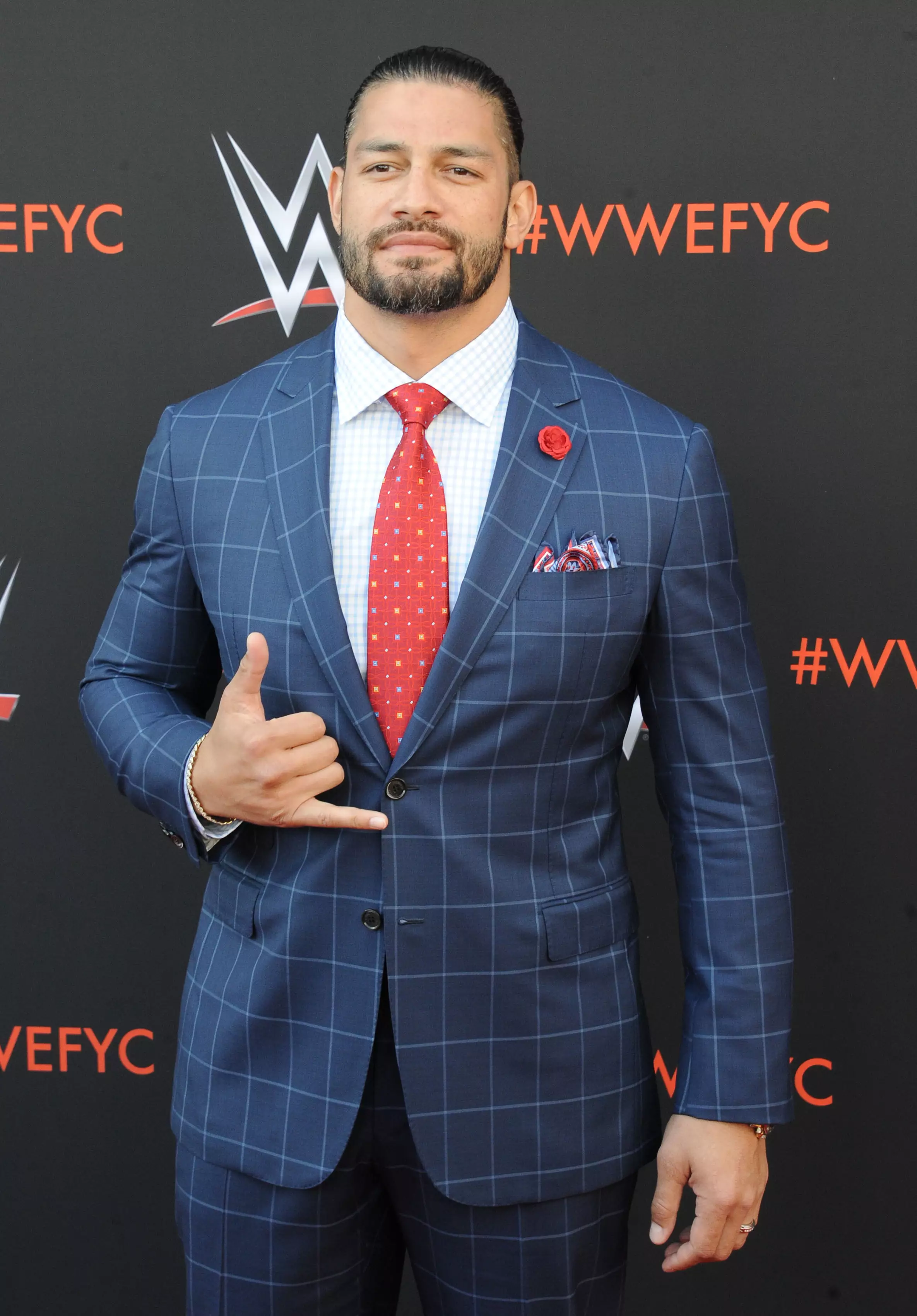 Roman Reigns at a WWE event.