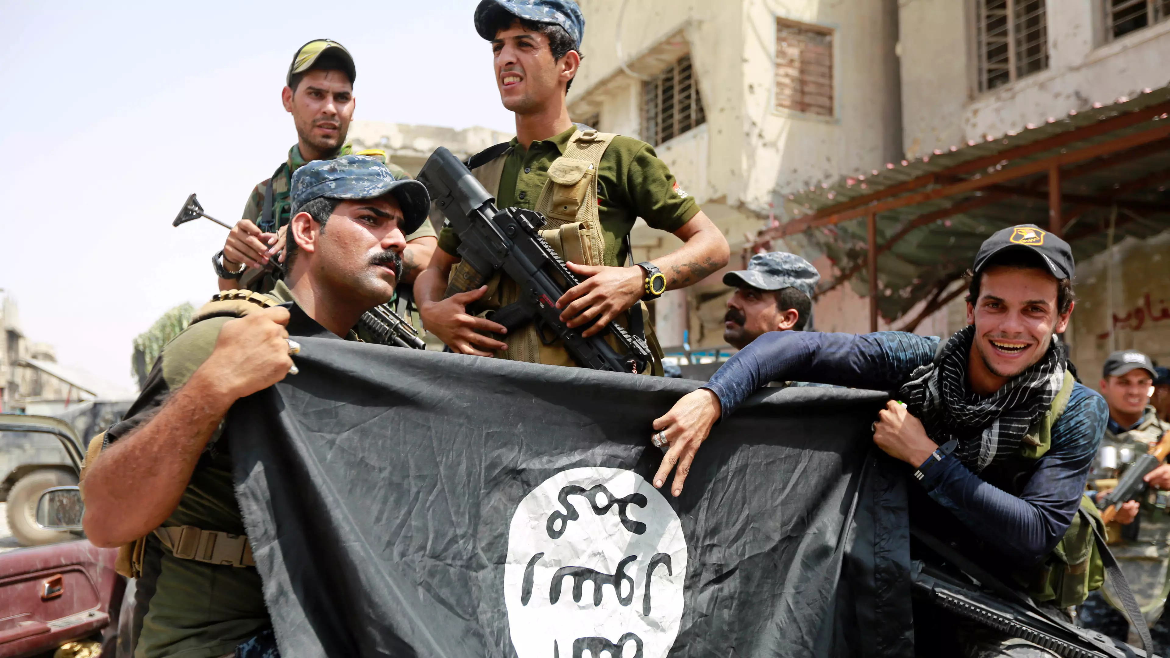 Iraqi Army Celebrates Victory Over Islamic State In Mosul 