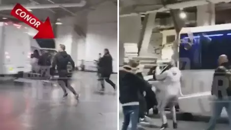 Watch: Crazed Conor McGregor Throw A Dolly Through A Bus Carrying UFC Fighters