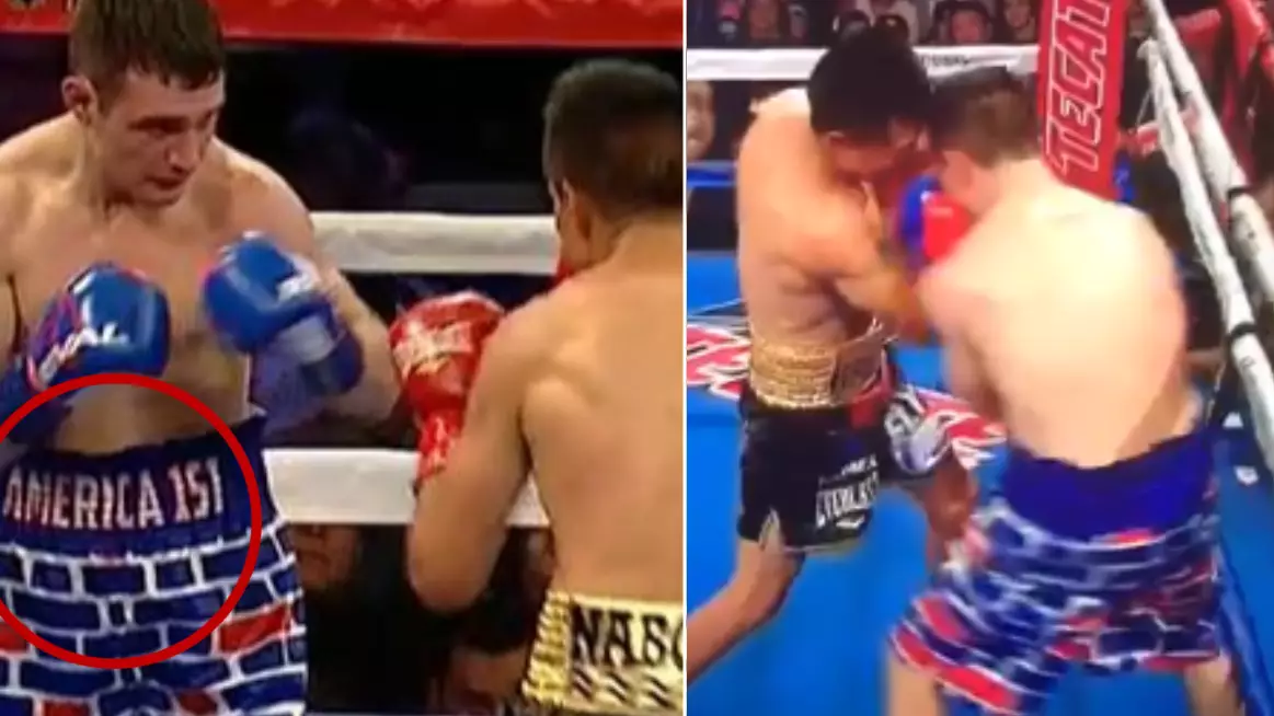 American Boxer Wearing 'Trump Border Shorts' Gets Brutally KO'd By Mexican Opponent