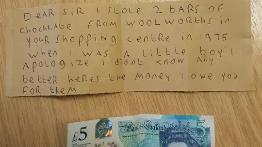 Shoplifter Apologises For Nicking Chocolate Bars Over 40 Years Ago 