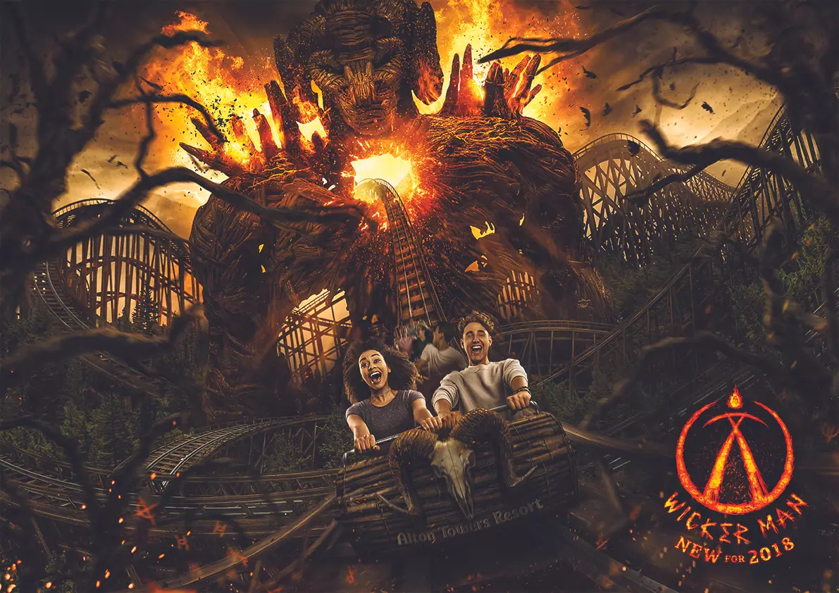 The Wicker Man Rollercoaster At Alton Towers Opened in September 2018.