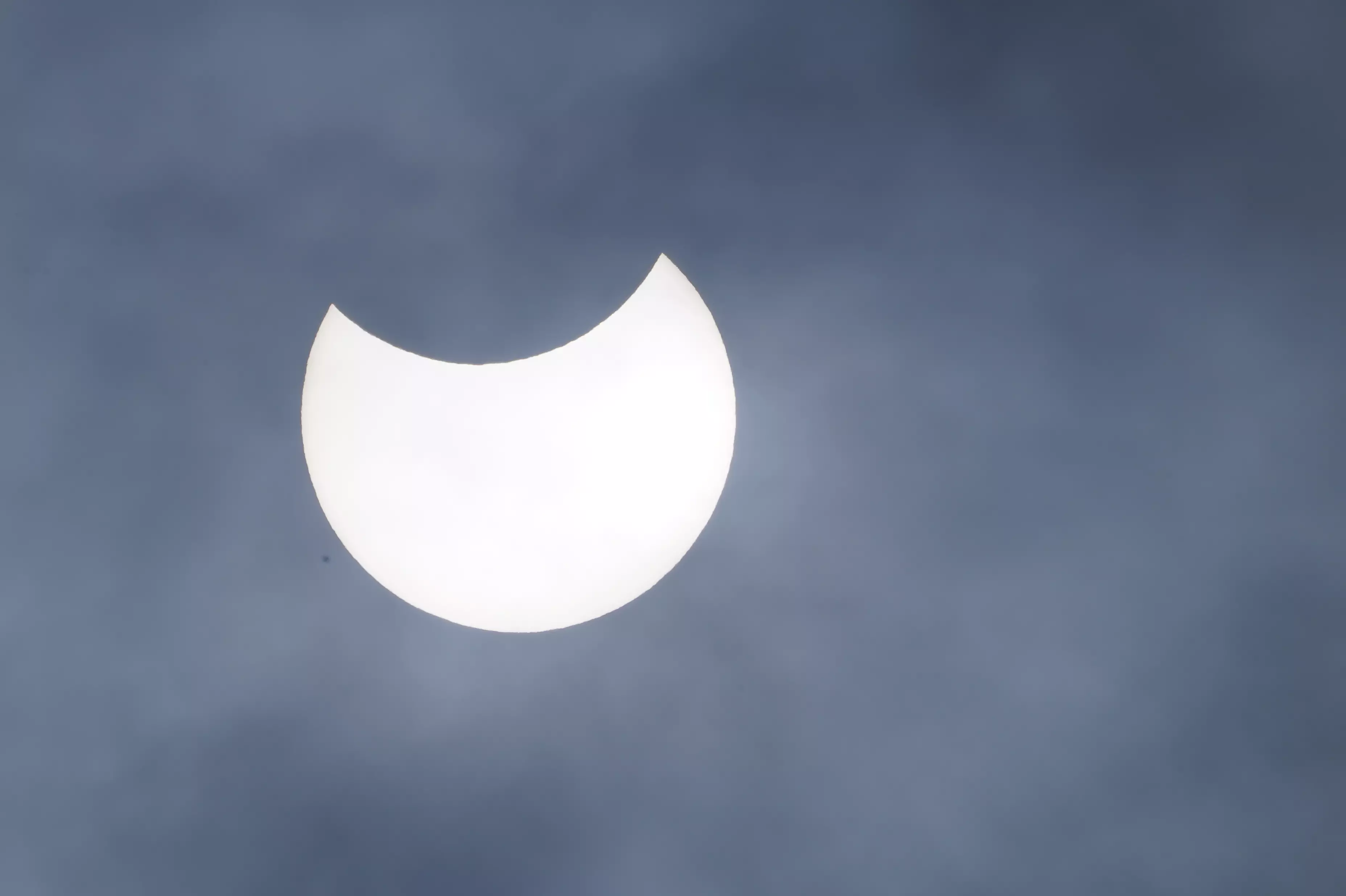 The partial eclipse as seen from Liverpool.