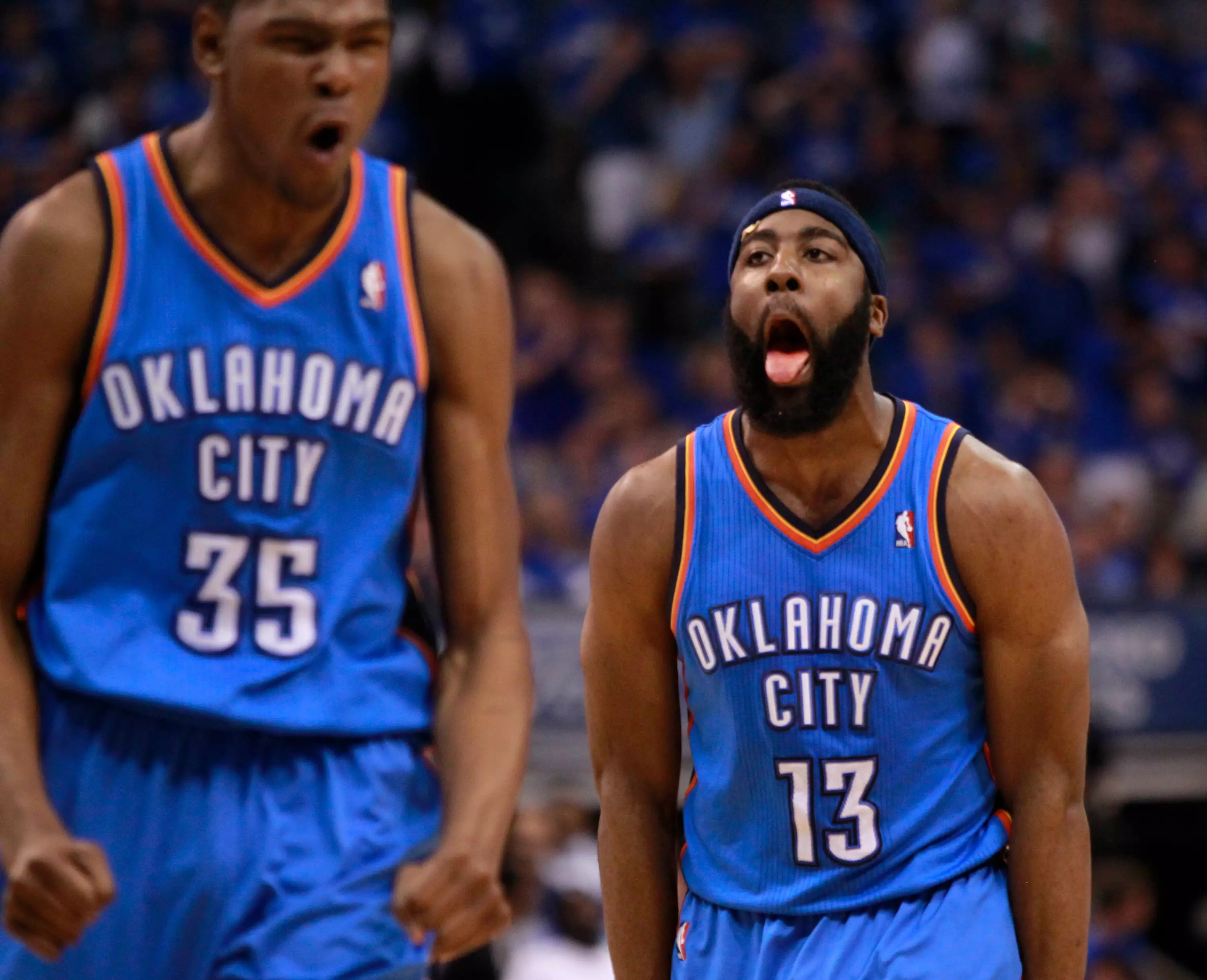 Harden and Durant played together in OKC.