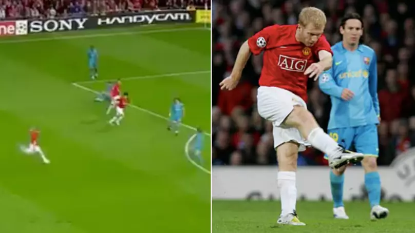 The Last Time Barcelona Visited Old Trafford, Paul Scholes Did This