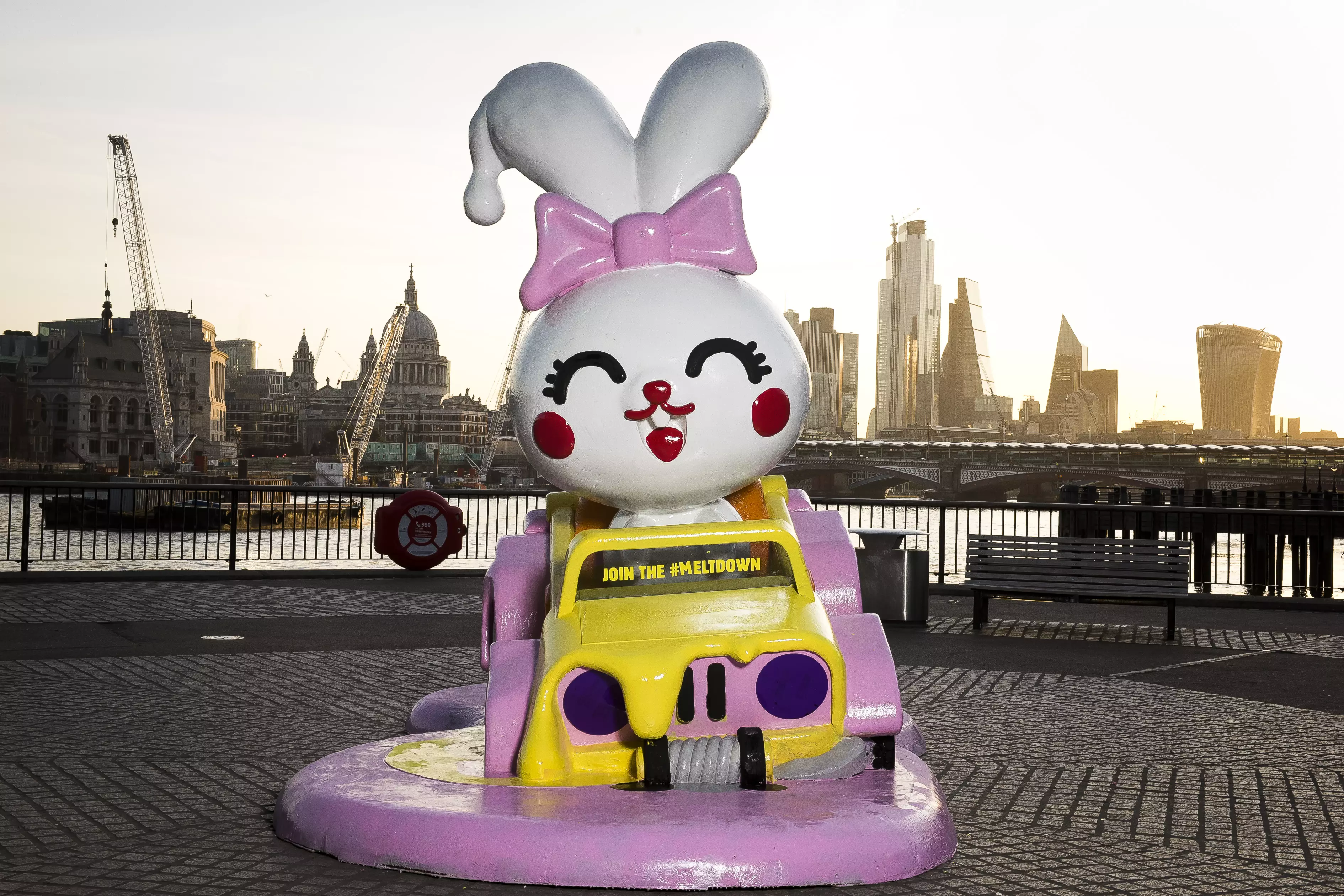 Beep Beep the bunny is designed to symbolise the major step Burger King is taking to reduce single-use plastics as part of it's 'Meltdown' campaign.