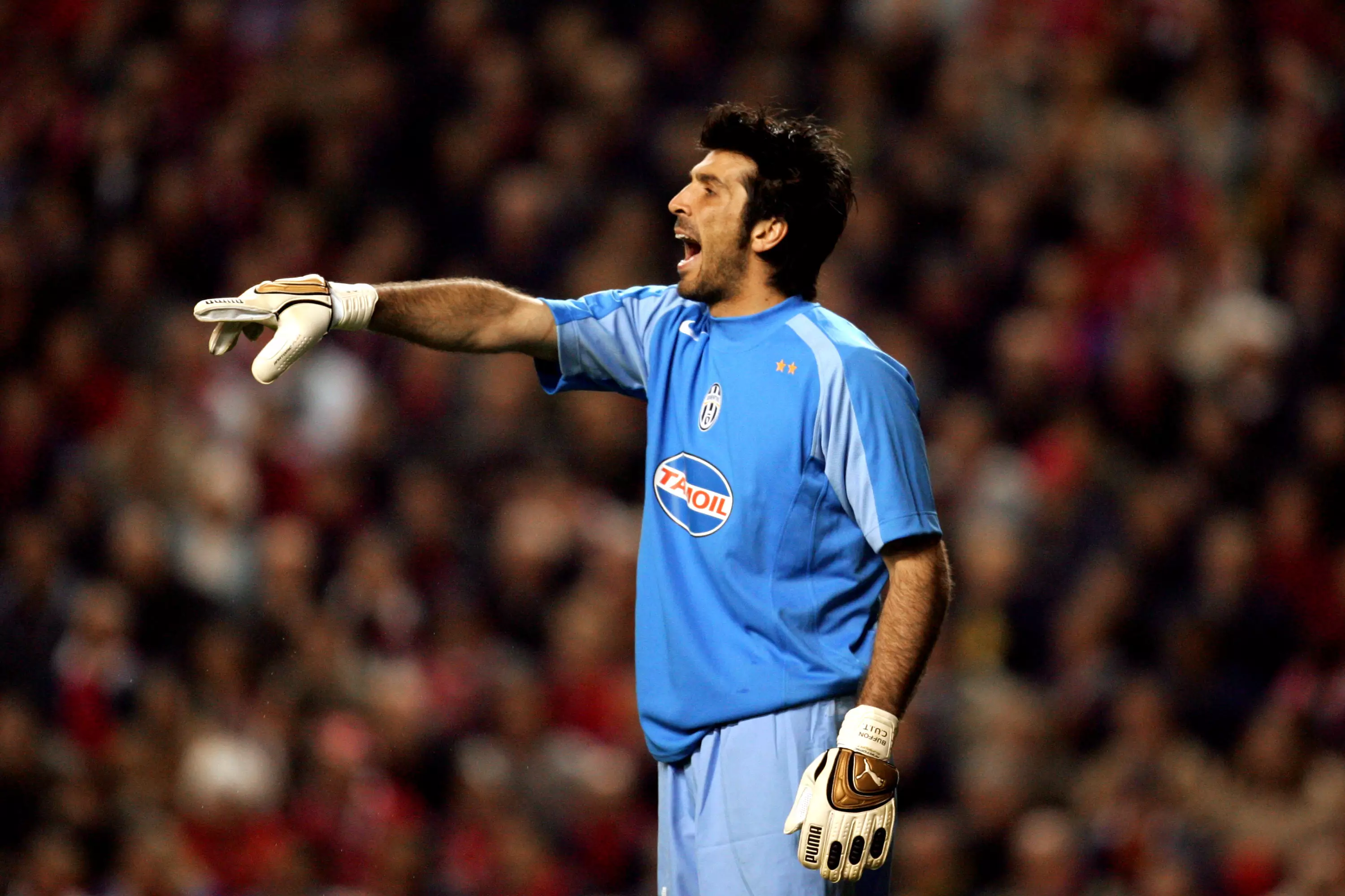 Buffon playing for Juventus at Anfield in 2005. Image: PA Images