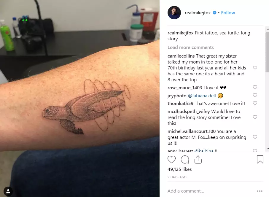 The actor shared a photo of his new tattoo on social media.