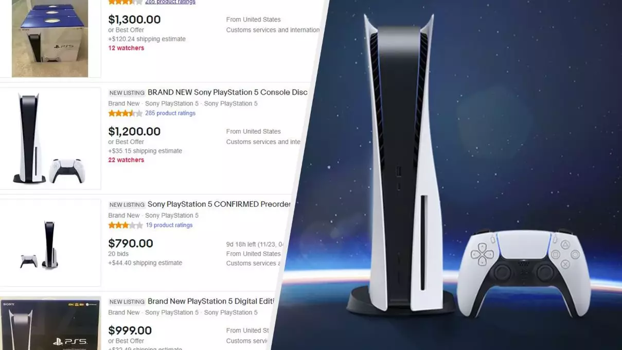 PlayStation 5 Consoles Already Being Sold On By Scalpers For Stupid Prices