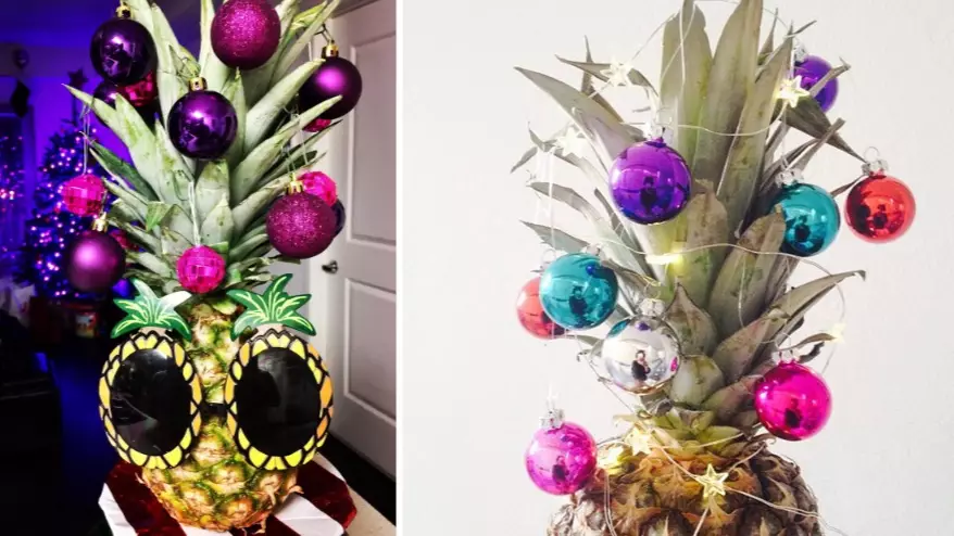 People Are Decorating Pineapples As Christmas Trees And It's A Mood