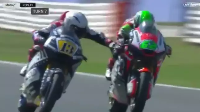 Moto2 Driver Disqualified After Grabbing Rival's Brake At 140mph