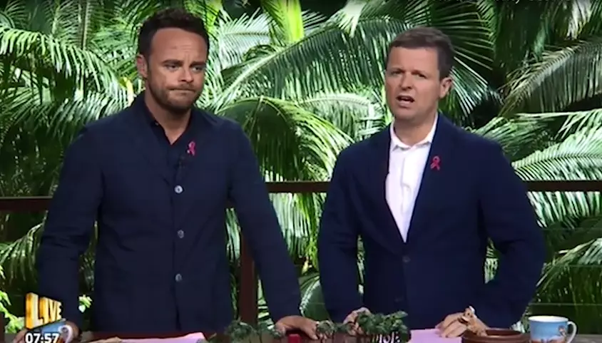 Ant McPartlin with I'm A Celebrity co-host Declan Donnelly.