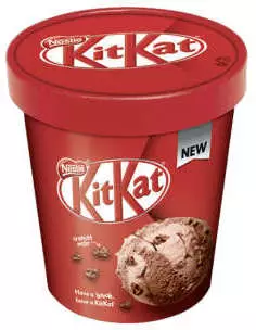 There's a tub of KitKat ice cream too (