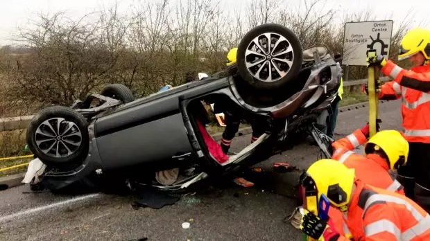 Horrifying Footage Shows Woman Flip Her Car While Driving At The Wheel