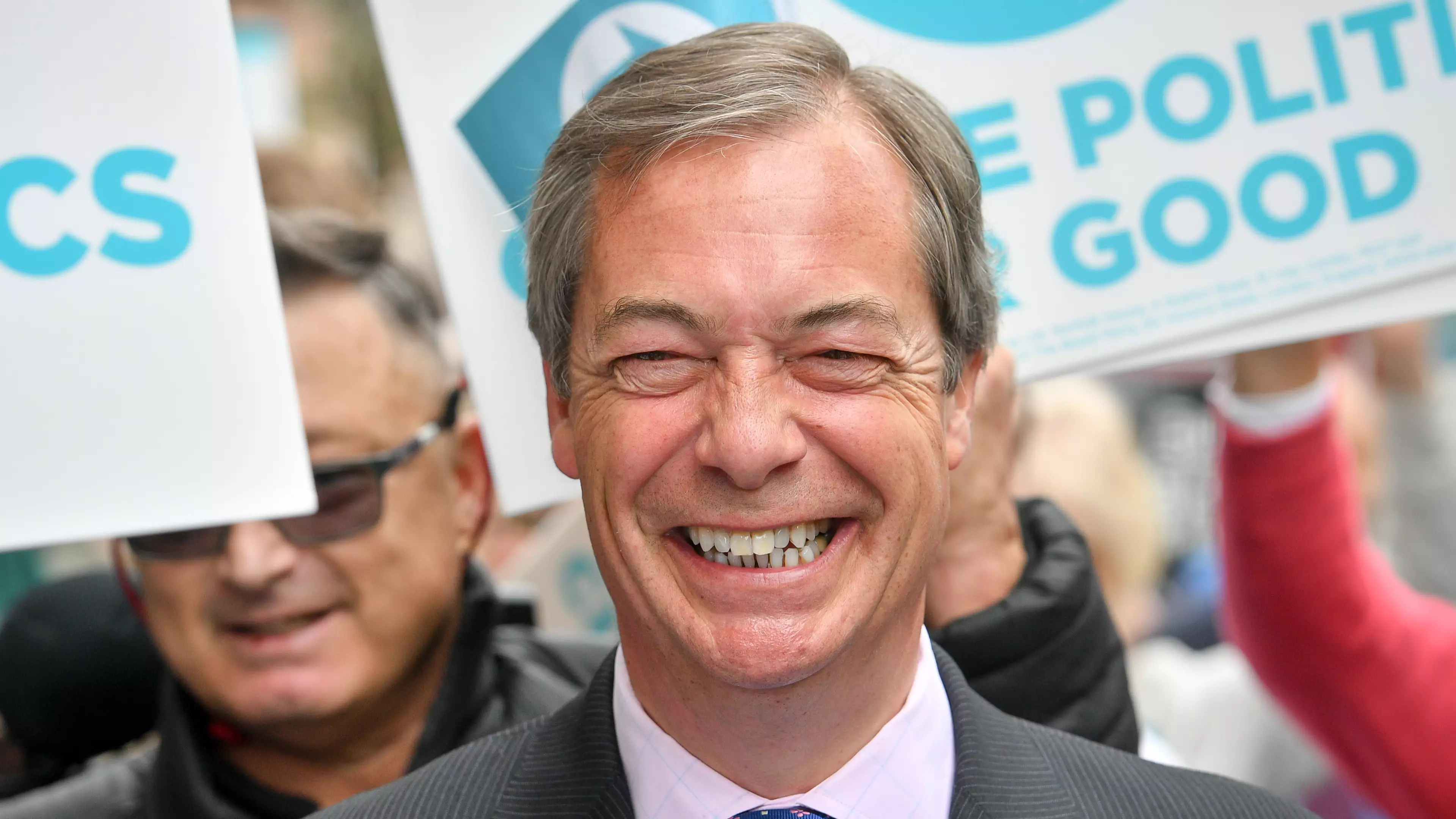 Someone Has Thrown A Milkshake Over Nigel Farage