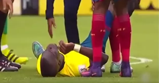 WATCH: Enner Valencia Pretends To Be Injured To Get Away From Police