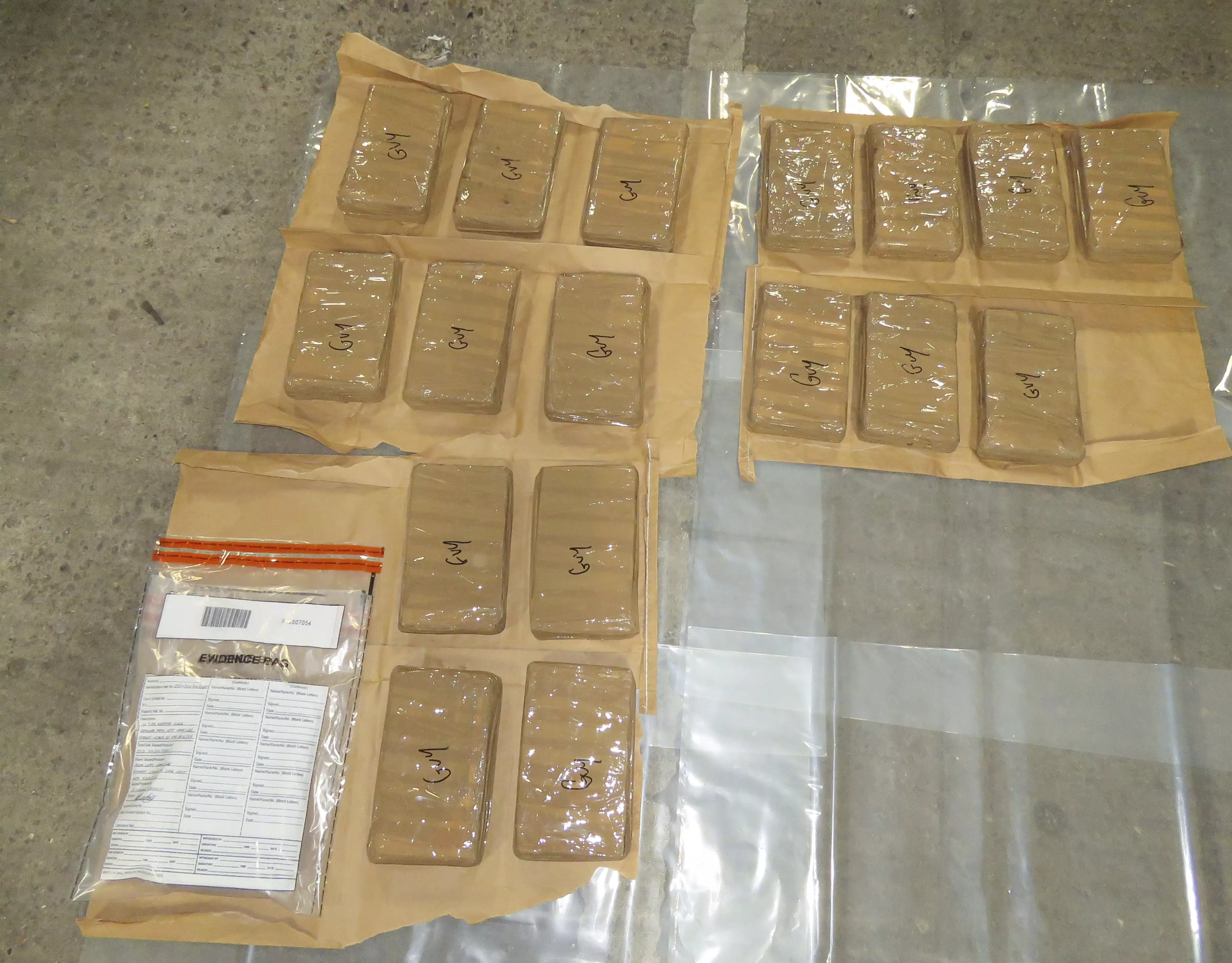 Officers found 36kg of cocaine.